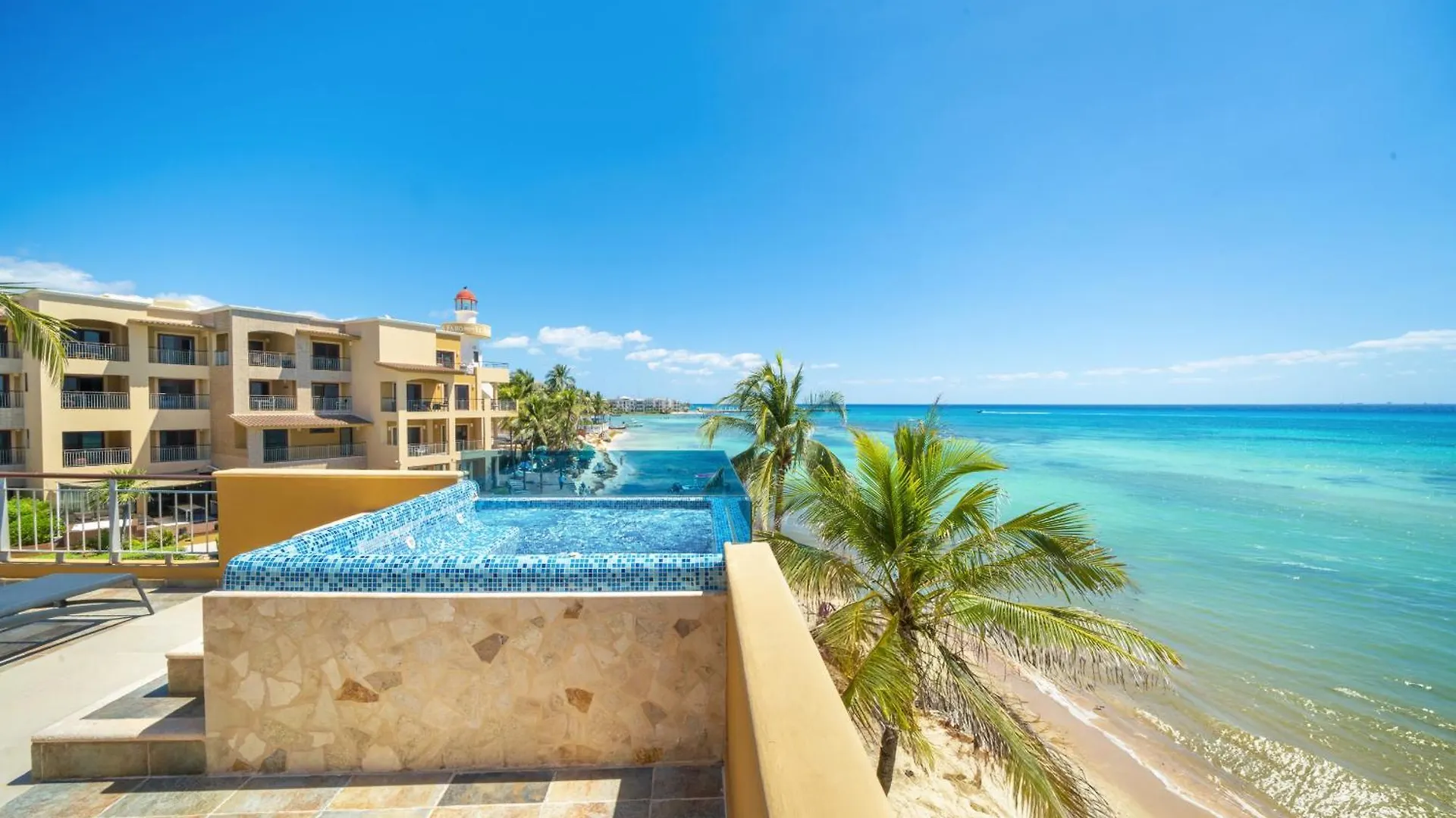 Luxury Beachfront Condo With 3 Bedrooms & Ocean View - El Faro Residences - Reef 301 신데 델 카르멘 아파트